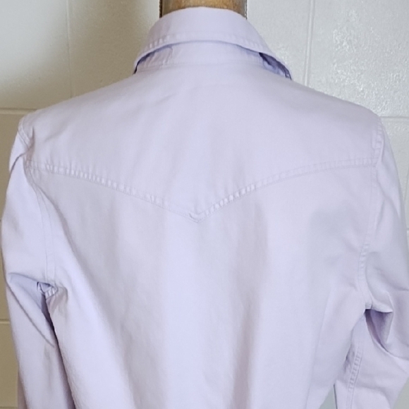 Rockies Lavendar Western Pearl Snap Up Shirt Cotton Canvas Vintage Y2K - Picture 3 of 11
